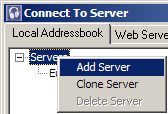 sélectionner "Add Server"